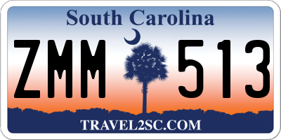 SC license plate ZMM513