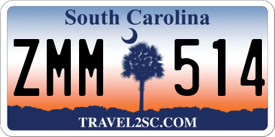 SC license plate ZMM514