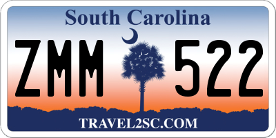 SC license plate ZMM522