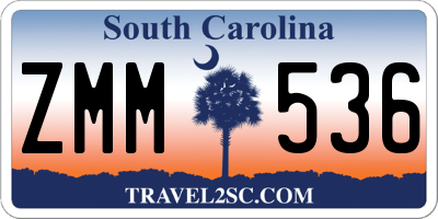 SC license plate ZMM536