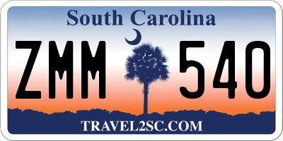 SC license plate ZMM540