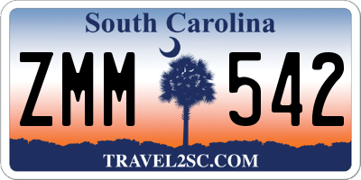 SC license plate ZMM542