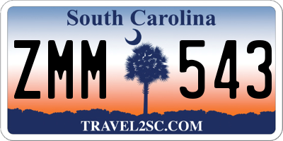 SC license plate ZMM543