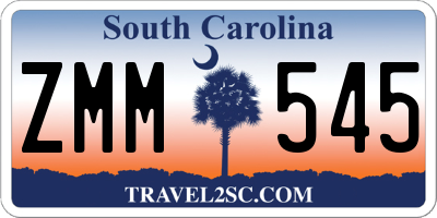SC license plate ZMM545