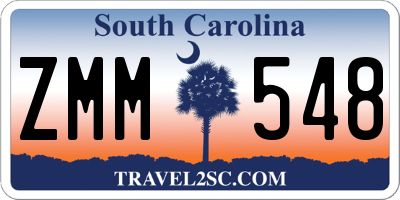 SC license plate ZMM548