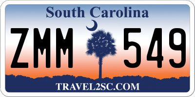 SC license plate ZMM549