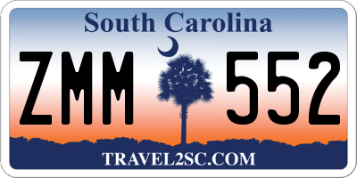 SC license plate ZMM552