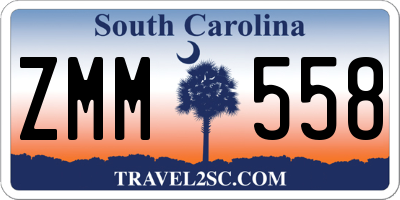 SC license plate ZMM558