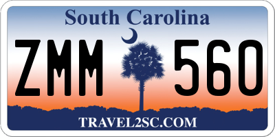 SC license plate ZMM560