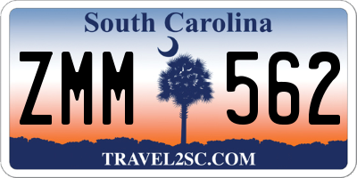 SC license plate ZMM562