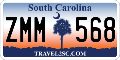 SC license plate ZMM568