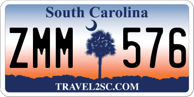 SC license plate ZMM576