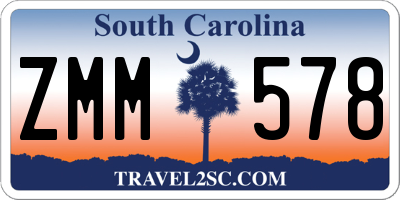 SC license plate ZMM578