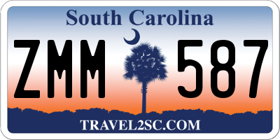 SC license plate ZMM587