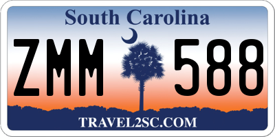 SC license plate ZMM588