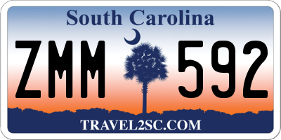 SC license plate ZMM592