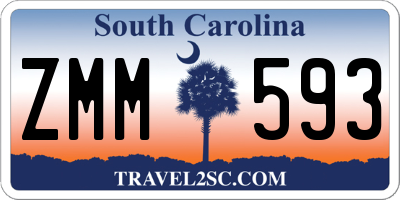 SC license plate ZMM593