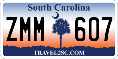 SC license plate ZMM607