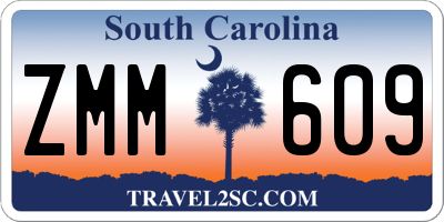 SC license plate ZMM609