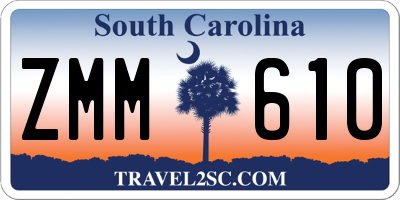 SC license plate ZMM610
