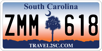 SC license plate ZMM618