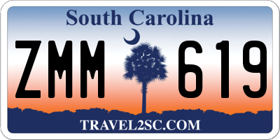 SC license plate ZMM619