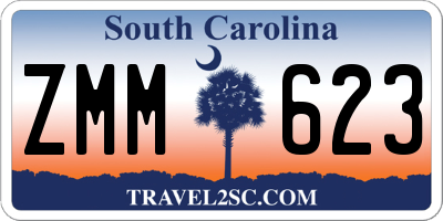 SC license plate ZMM623