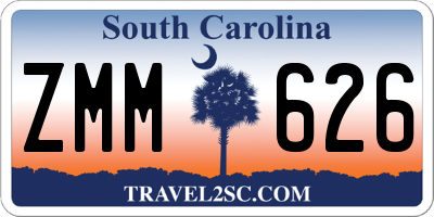 SC license plate ZMM626