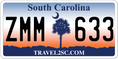 SC license plate ZMM633