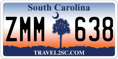 SC license plate ZMM638