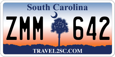 SC license plate ZMM642