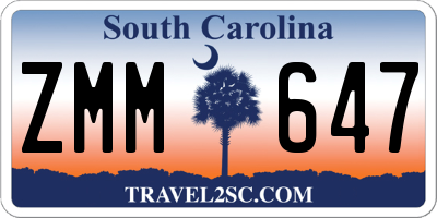 SC license plate ZMM647