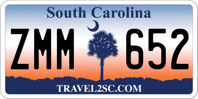 SC license plate ZMM652