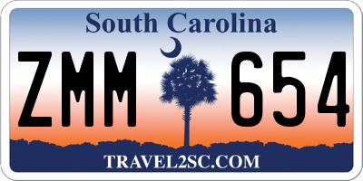 SC license plate ZMM654
