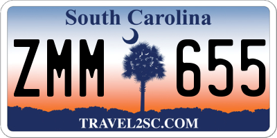 SC license plate ZMM655