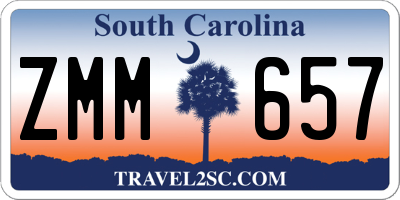 SC license plate ZMM657
