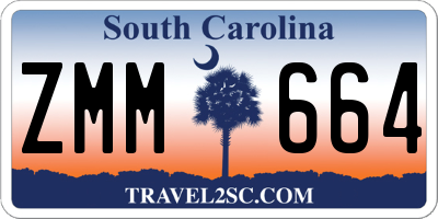 SC license plate ZMM664