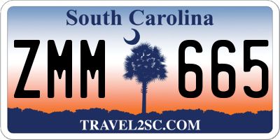 SC license plate ZMM665