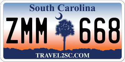 SC license plate ZMM668