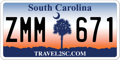 SC license plate ZMM671