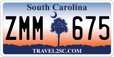 SC license plate ZMM675