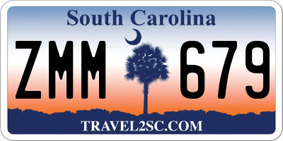 SC license plate ZMM679