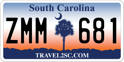 SC license plate ZMM681