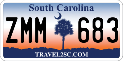 SC license plate ZMM683