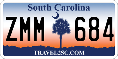 SC license plate ZMM684
