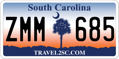 SC license plate ZMM685