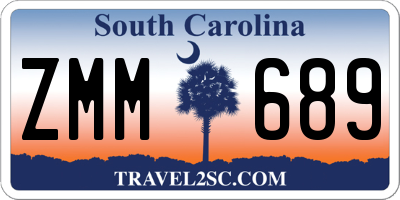 SC license plate ZMM689