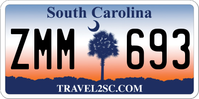 SC license plate ZMM693