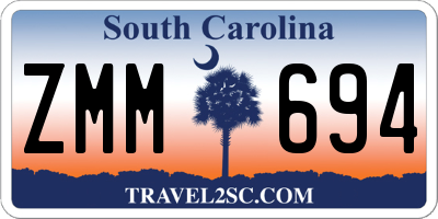 SC license plate ZMM694