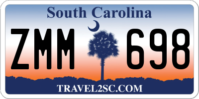 SC license plate ZMM698